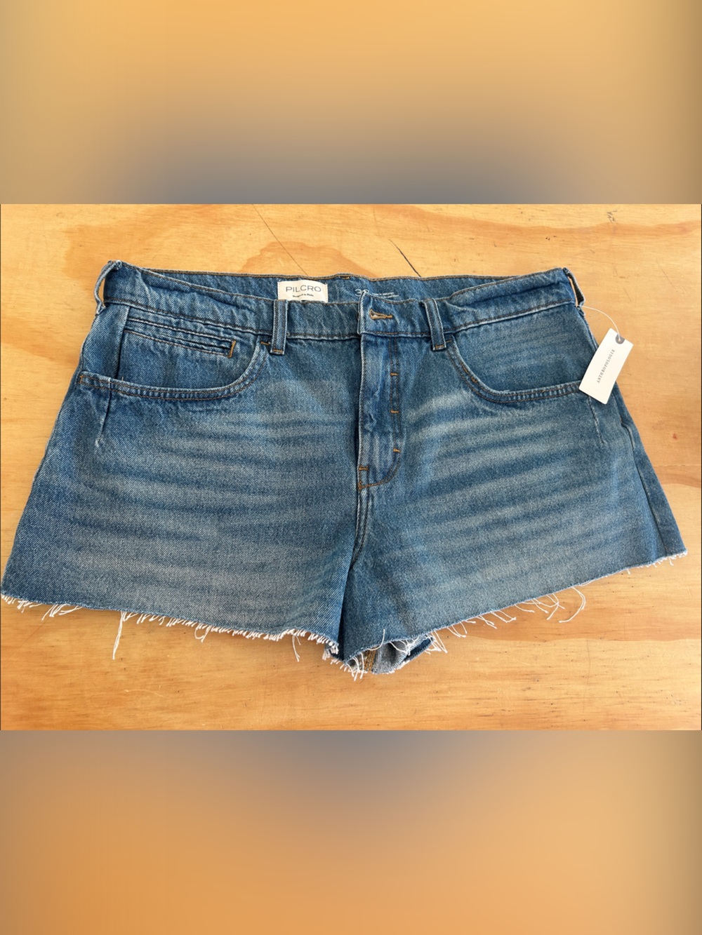 NWT Pilcro Medium Blue Denim Cutoff Shorts